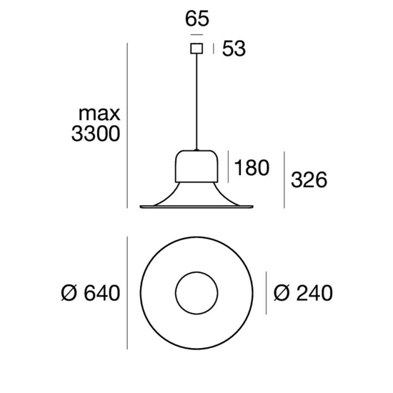 Lampadario per tavolo da pranzo stilnovo campana rosso led cct