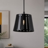 Lampada pendente per comodino camera da letto nero sospensione cono design moderna fp