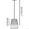 Lampada pendente per comodino camera da letto nero sospensione cono design moderna fp