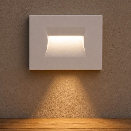 Isyluce segnapasso led 3w 4000k da incasso bianco per esterno