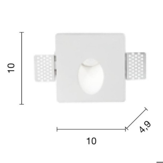 Valzer segnapasso di gesso ovale da incasso led 1w 3000k 220-230v ondaluce