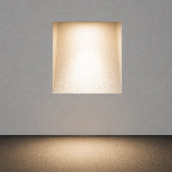 Faretto segnapasso in gesso da incasso g9 led 4w 3000k