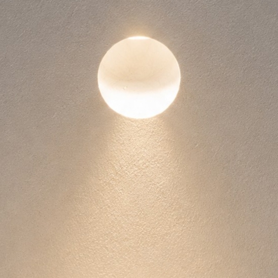 Segnapasso led 2w 3000k 24v cristaly da incasso