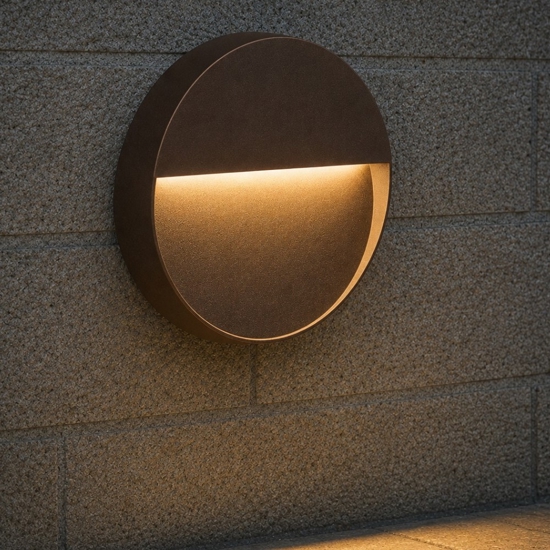 Segnapasso led 6w 4000k da esterno ip65 marrone rotondo