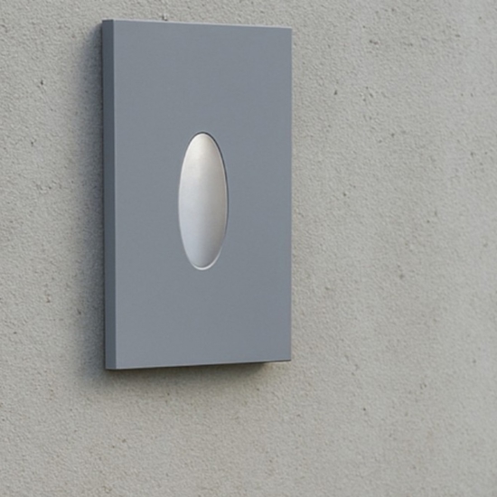 Segnapasso led per esterno da incasso a parete grigio 3w 4000k