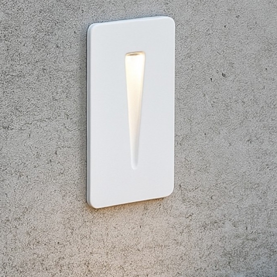 Segnapasso da incasso per interni esterni bianco led 3w 3000k