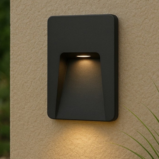Segnapasso led 3w 3000k da esterno antracite fp