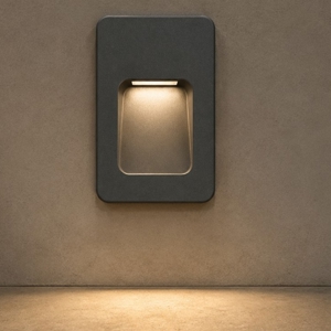Segnapasso led da esterno 3w 3000k a incasso antracite