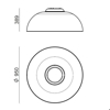 Plafoniera design moderno per salotto stilnovo demi led 55w 2700k