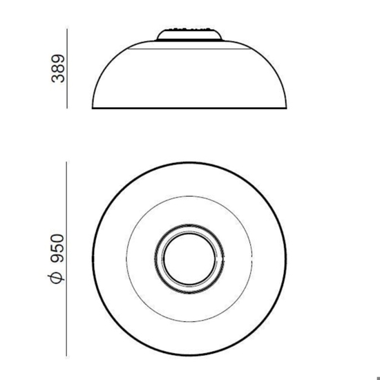 Plafoniera design moderno per salotto stilnovo demi led cct