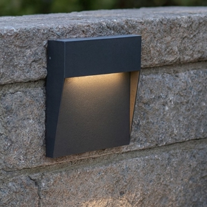 Segnapasso led grafite per esterno 3w 3000k ip65