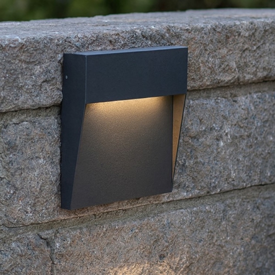 Segnapasso led grafite per esterno 3w 3000k ip65
