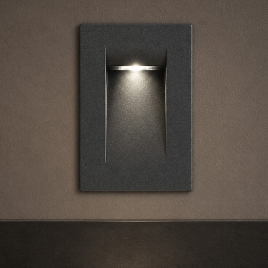 Segnapasso verticale antracite da incasso led 3w 3000k per esterno
