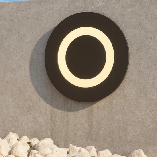 Maytoni limo segnapasso da esterno circolare nero led 3000k ip65