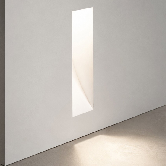 Isyluce faretto segnapasso gesso da incasso a scomparsa per scale