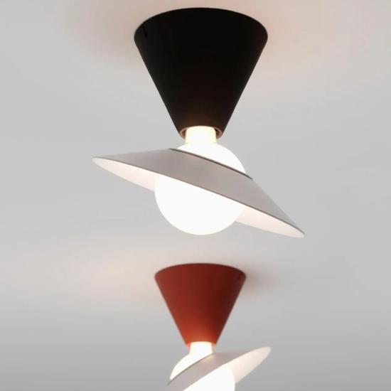 Fante stilnovo plafoniera da soffitto moderna orientabile nera