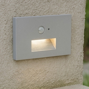 Segnapasso da incasso per esterno grigio led cct 3000k 4000k 6000k sensore crepuscolare ip65