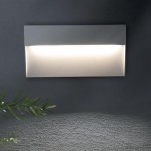 Segnapasso led bianco rettangolare 6w 3000k per esterno ip65