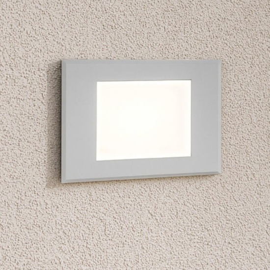 Segnapasso bianco per esterno da incasso a parete led 3w 3000k