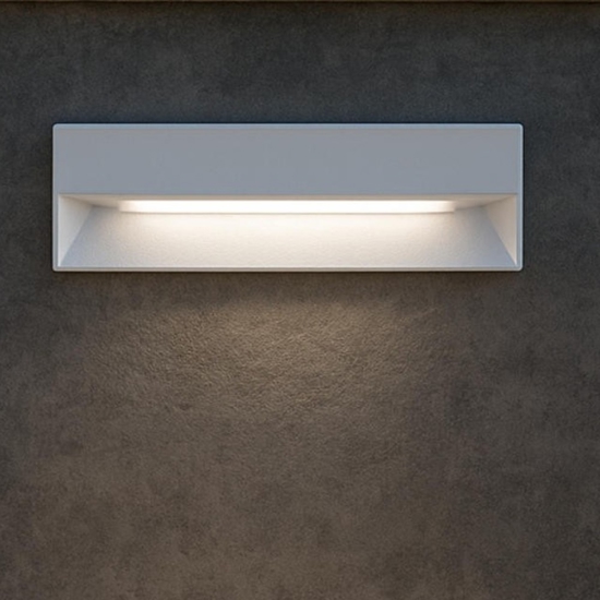 Segnapasso per esterni bianco led 6w 4000k incasso a parete
