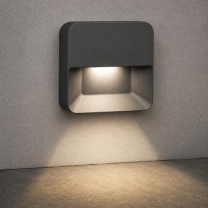 Segnapasso ledb quadrato per esterno led 6w 4000k ip65