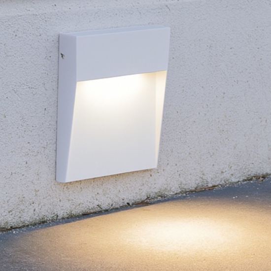 Gea luce segnapasso per esterno led 3000k ip65 bianco