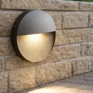 Ondaluce segnapasso led 3w 4000k rotondo antracite ip54