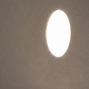 Faretto segnapasso led 3.5w 3000k da incasso a parete gesso cristaly rotondo