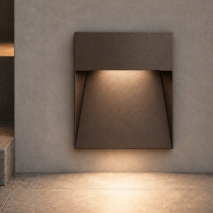 Segnapasso corten per esterno a parete led 3w 3000k ip65