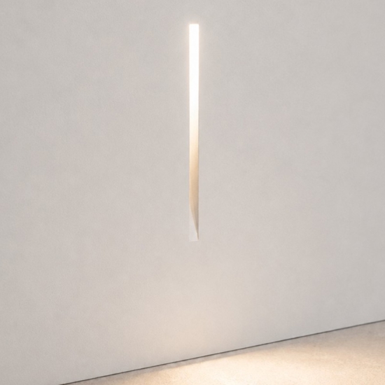Segnapasso da incasso parete gesso bianco 5w led 3000k per interni taglio di luce