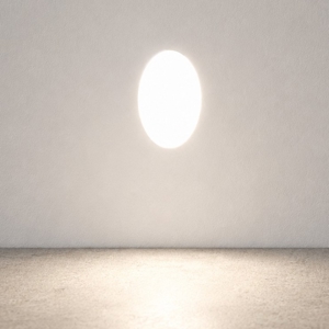 Ideal lux walky-3 fi segnapasso led 1w 3000k 220-240v di gesso bianco da incasso