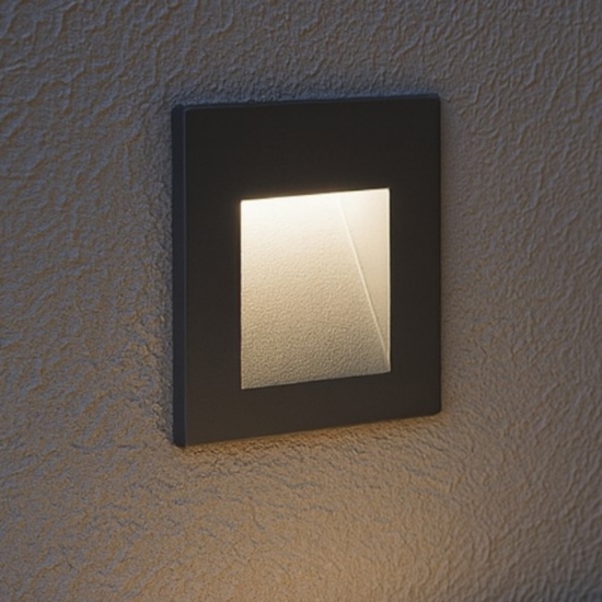 Segnapasso led da esterno bit fi ideal lux antracite 3000k ip65