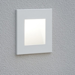 Segnapasso da parete per esterno led3w 3000k bianco quadrato ip65 con driver