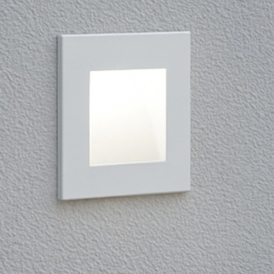 Segnapasso da parete per esterno led3w 3000k bianco quadrato ip65 con driver