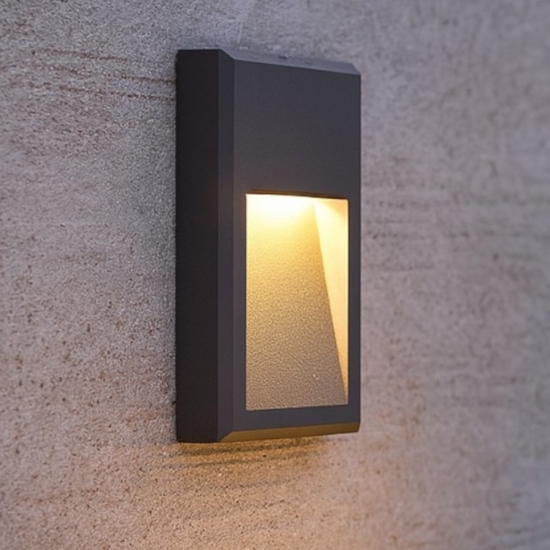 Febe-2 ap segnapasso led 6w 4000k da esterno ideal lux ip65 antracite