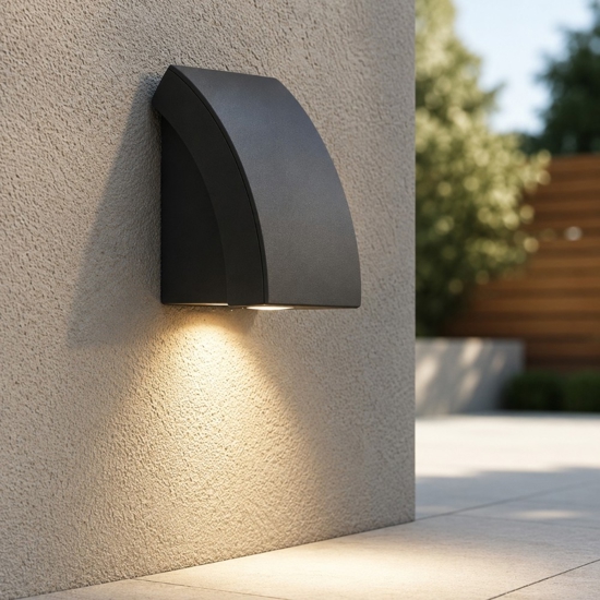 Segnapasso da esterno moderno antracite gu10 led