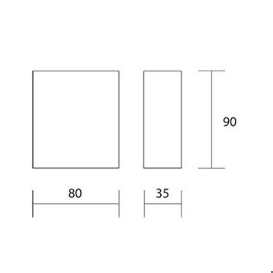 Isyluce segnapasso quadrato led 3w 3000k moderna bianco