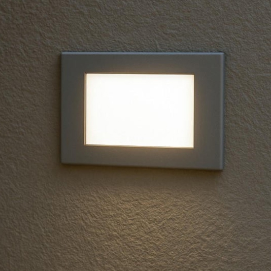 Segnapasso led da esterno grafite a incasso parete 3w 3000k