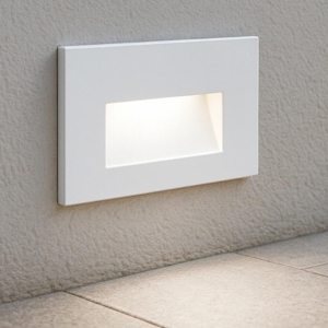 Segnapasso led per esterno rettangolare bianco ip65