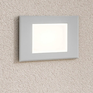 Segnapasso da esterno led 4000k incasso a parete rettangolare bianco
