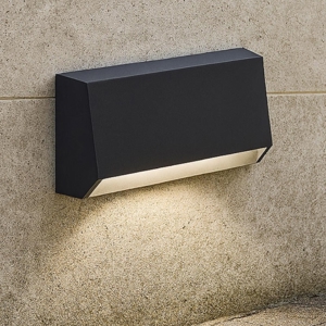 Segnapasso a parete per esterni led 2w 4000k grafite ip65