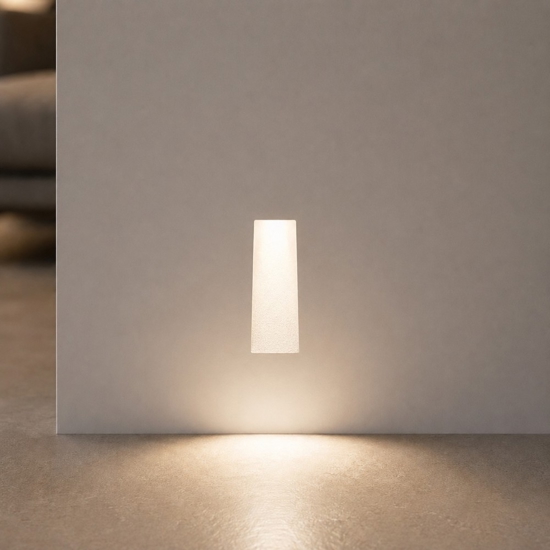 Walky-2 fi segnapasso di gesso da incasso led 1w 3000k 220-240v ideal lux