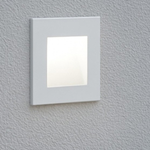 Ideal lux segnapasso a parete quadrato waldo led 4000k ip65 impermeabile bianco con driver