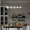 Lampadario bianco a sospensione sfere vetro effetto alabastro per soggiorno moderno led 50w 3000k 4000k