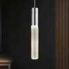 Lampada a sospensione pendente grigio alluminio cilindro led cct 3000k 4000k moderna