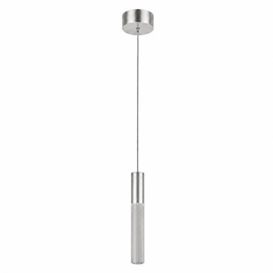 Lampada a sospensione pendente grigio alluminio cilindro led cct 3000k 4000k moderna