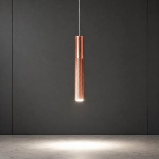 Lampada a sospensione bronzo led cct 3000k 4000k cilindro per isola penisola moderna