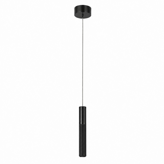 Lampada a sospensione nero rigato biemissione led cct 3000k 4000k cri90 moderna