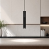Lampada a sospensione nero rigato per penisola cucina led cct 3000k 4000k cri90 moderna
