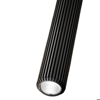Lampadario barra con 3 pendenti nero cilindri rigati led cct 3000k 4000k per tavolo da pranzo